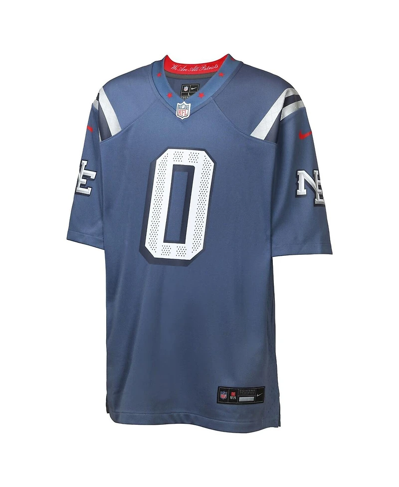Nike Big Boys and Girls Christian Gonzalez Storm Blue New England Patriots 2025 Rivalries Collection Game Jersey