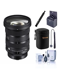 Sigma 24-70mm f/2.8 Dg Dn Ii Art Lens for L Mount, Bundle with 82mm Filter Kit, Soft Lens Case, Lens Cleaner, Lens Cap Tether and Cleaning Kit