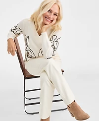 Style & Co Women's Soutache V-Neck Sweater, Macy's Exclusive