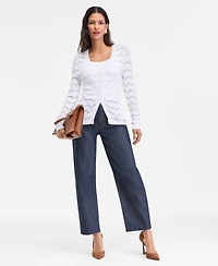 I.n.c. International Concepts Women's Chevron Stitch Cardigan, Macy's Exclusive