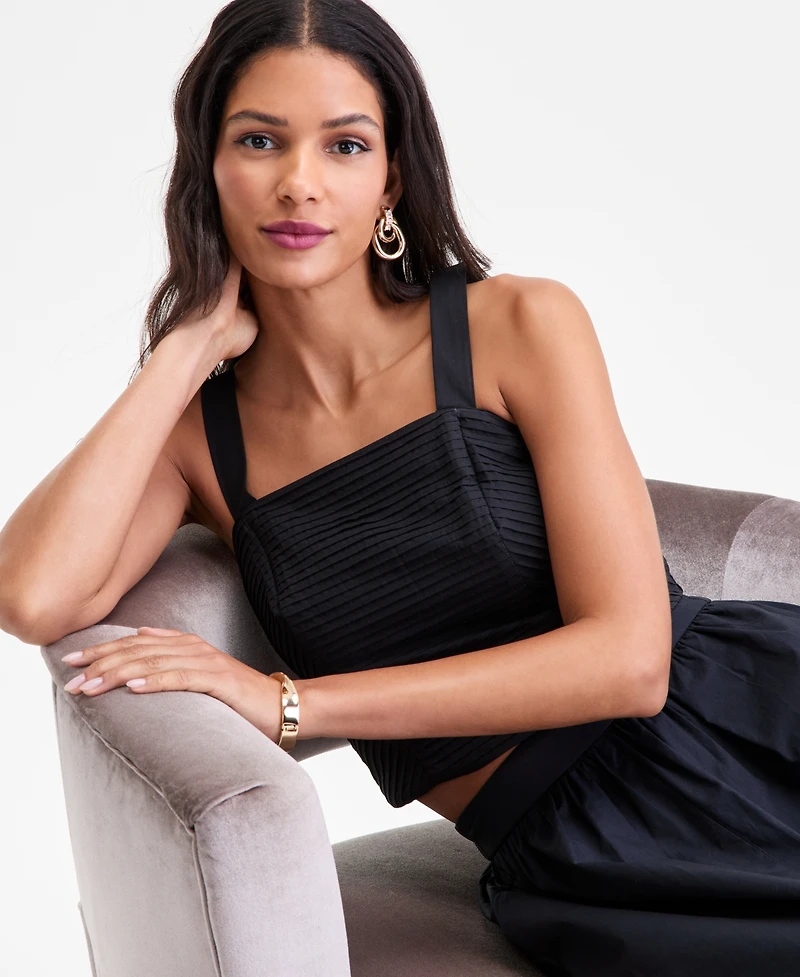 I.n.c. International Concepts Women's Pintuck-Pleat Cropped Tank, Macy's Exclusive