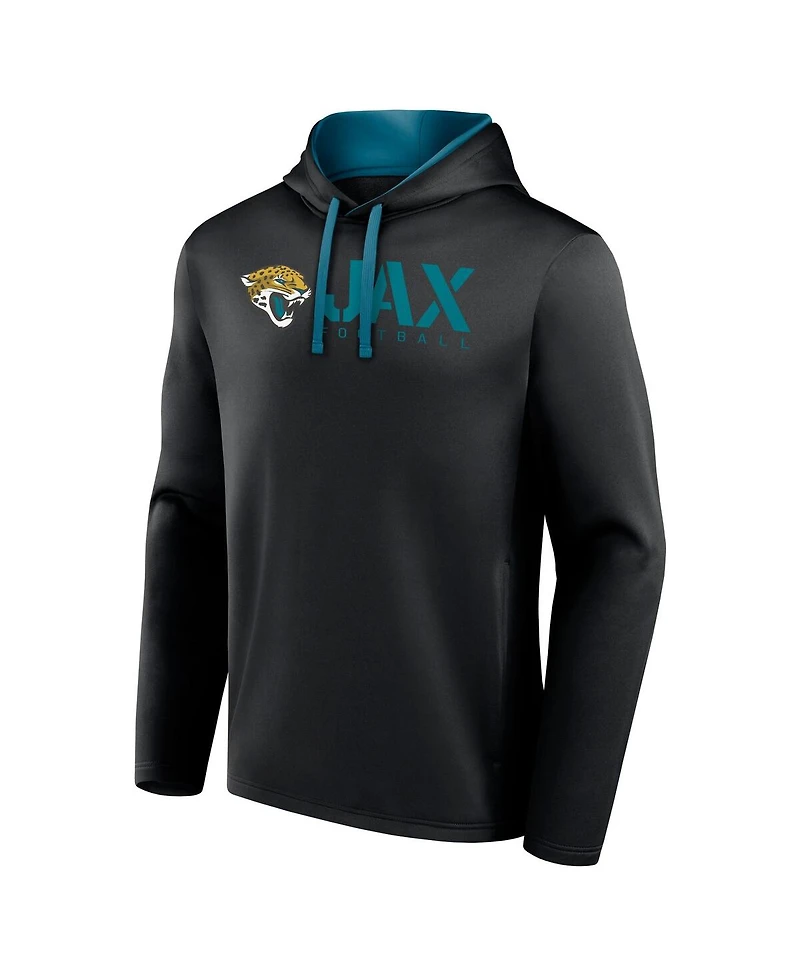 Logo Athletic Men's Black Jacksonville Jaguars Head Start Pullover Hoodie