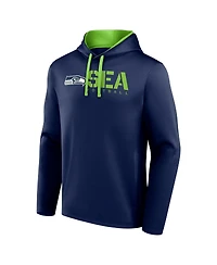 Logo Athletic Men's College Navy Seattle Seahawks Head Start Pullover Hoodie