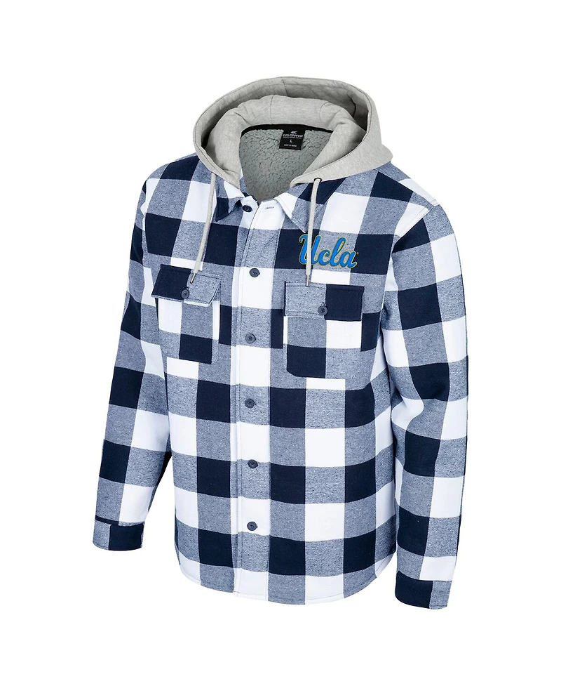 Colosseum Men's Navy/White Ucla Bruins Buffalo Plaid Full-Zip Jacket