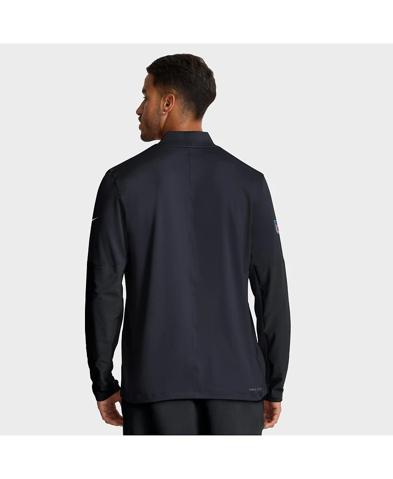 Nike Men's Navy Houston Texans Sideline Dri-fit Half-Zip Pullover