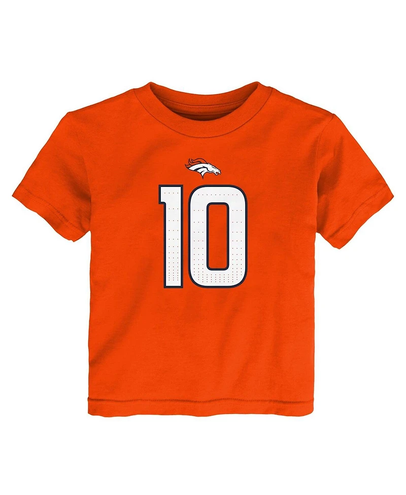 Nike Toddler Bo Nix Orange Denver Broncos Player Name Number T-Shirt