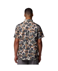 Columbia Men's Camo Lsu Tigers Super Slack Tide Omni-Wick Button-Up Shirt