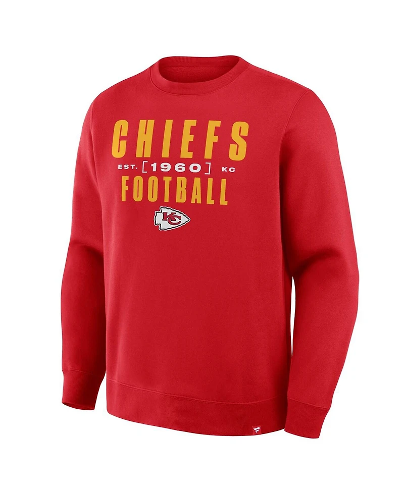 Fanatics Men's Red Kansas City Chiefs Powerful Throw Legacy Pullover Sweatshirt