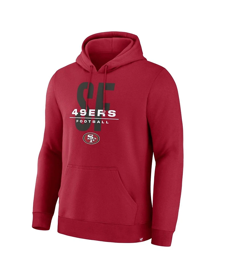 Fanatics Men's Scarlet San Francisco 49ers Right Tackle Legacy Pullover Hoodie