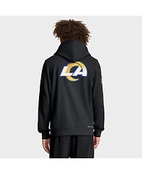 Nike Men's Black Los Angeles Rams Sideline Standard Issue Utility Player Dri-fit Full-Zip Hoodie