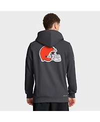 Nike Men's Anthracite Cleveland Browns Sideline Standard Issue Utility Player Dri-fit Full-Zip Hoodie