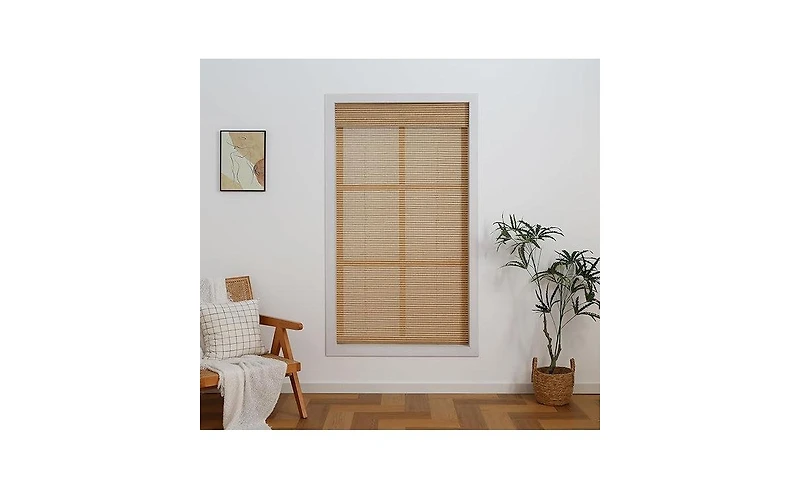 Shadisfy Cordless Bamboo Roman Shades W X 72