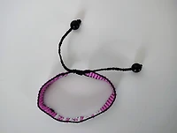 Breast Cancer Awareness Handmade Beaded Bracelet – Pink with White Hope