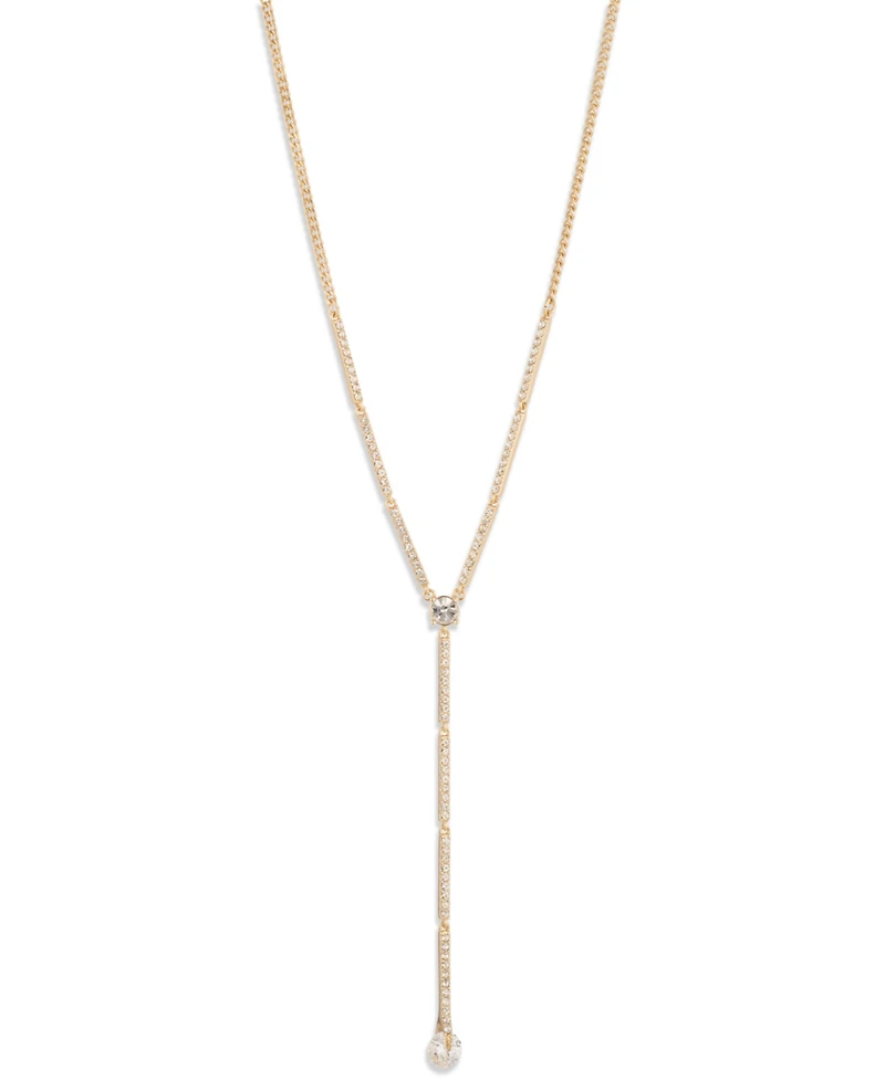 Givenchy Cubic Zirconia Crystal Gold-Tone Long Y Necklace