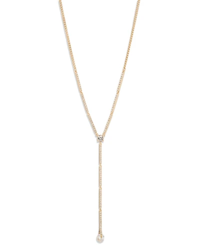 Givenchy Cubic Zirconia Crystal Gold-Tone Long Y Necklace
