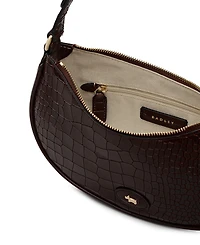 Radley London Heath Crescent Croc Small Ziptop Shoulder Bag