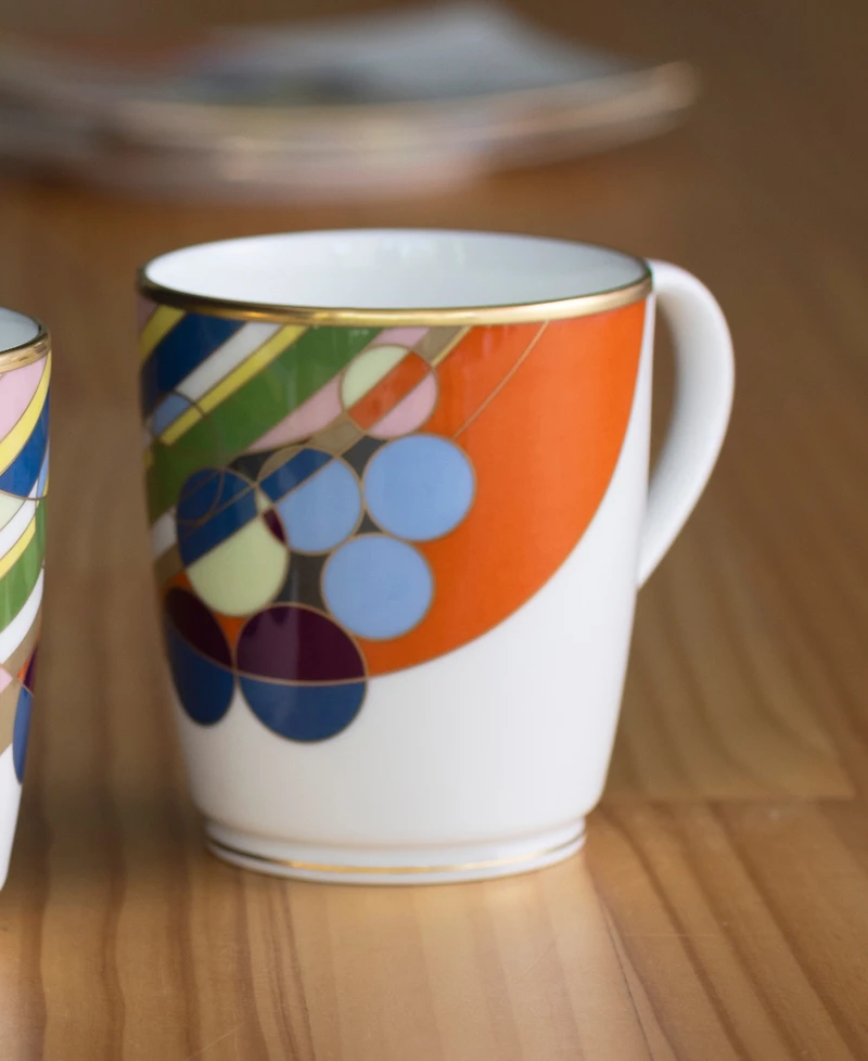 Noritake Frank Lloyd Wright March Balloons Mugs, Set of 2