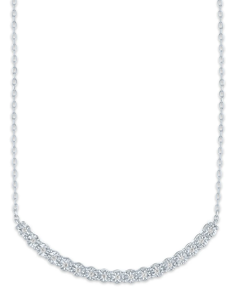 Macy's 2-Pc. Diamond Necklace and Earrings Set (1/6 ct. t.w.) in Sterling Silver