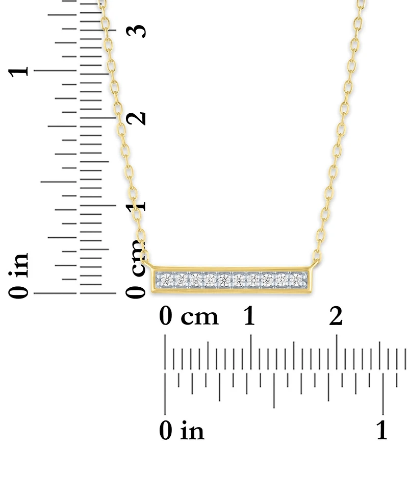 Macy's 2-Pc. Diamond Necklace Set (1/4 ct. t.w.) in 14K Yellow Gold Over Sterling Silver