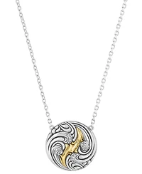 Effy Collection Diamond Accent Necklace in Sterling Silver and 14K Yellow Gold