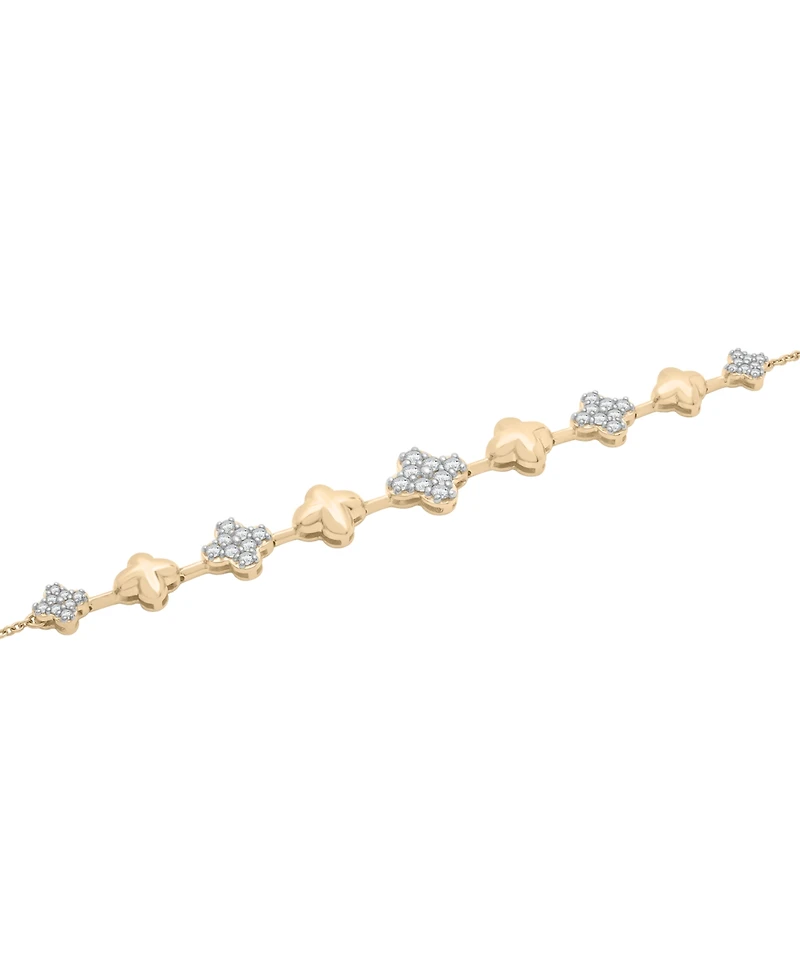 Wrapped in Love Diamond Clover Bracelet (1/2 ct. t.w.) in 14K Yellow Gold