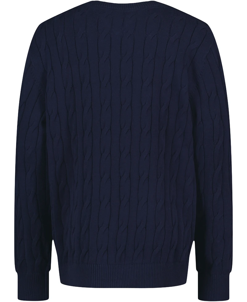 Tommy Hilfiger Boys 2T-7 Crewneck Cable Knit Sweater