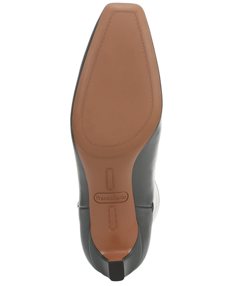 Franco Sarto Women's Tarrin Square Toe Zip Short Boots