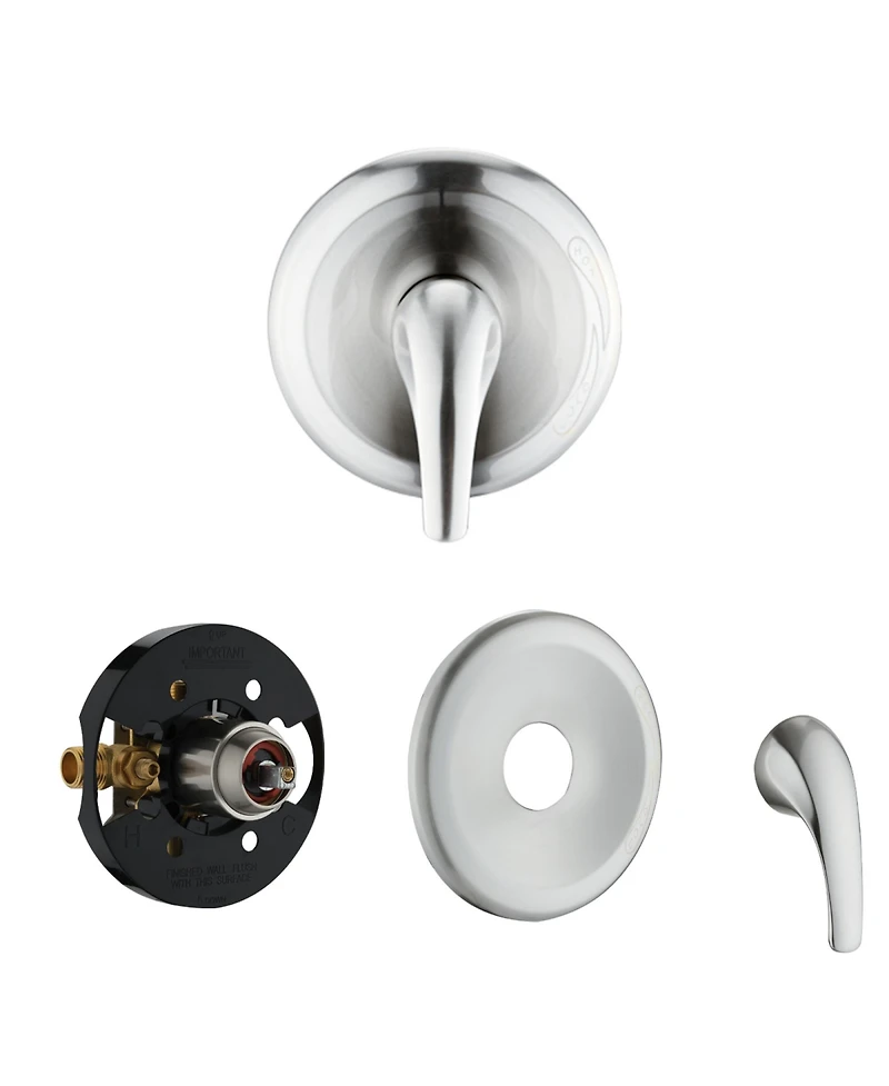 Rainsken Brushed Nickel Bathroom Shower Head and Handheld Showerhead Combo Shower System, 8 inch Top Shower and 5 Jets Handheld Shower