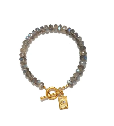 Labradorite celestial toggle bracelet