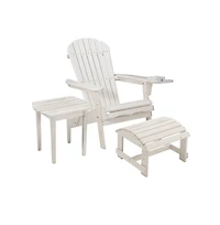 Jiallo Foldable Adirondack Chair With Cup Holder Bristro Set With Ottoman