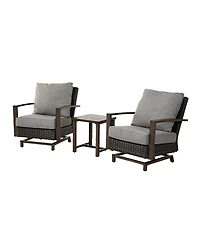 All-Aluminum Wicker Cushion Chat Set - 3 Pieces