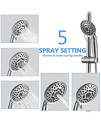 Rainsken 8-Inch Rain Shower Head with Handheld Shower System