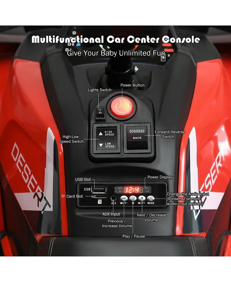 12V Kids Electric 4-Wheeler Atv Quad with MP3 Player and Led Lights