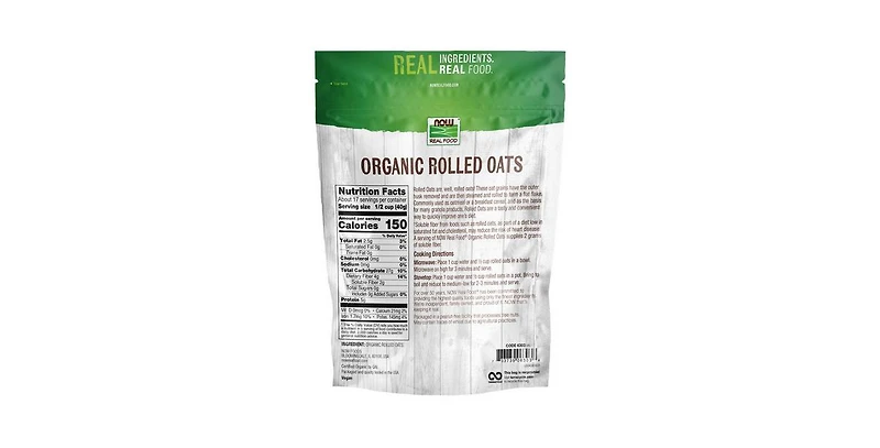 Now Foods Oats Rolled, 24 oz