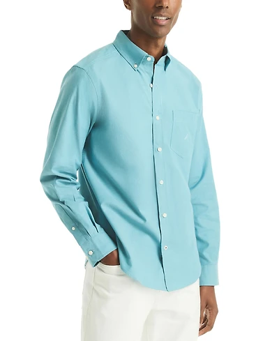 Nautica Men's Solid Long Sleeve Oxford Shirt