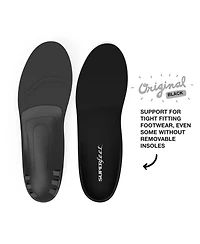Superfeet Men's All-Purpose Support Low Arch Insoles (Black) - Trim-To-Fit Orthotic Inserts for Tight Shoes Professional Grade