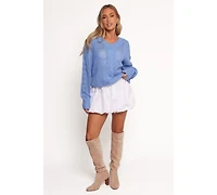 Petal and Pup Women's Janie Knit Sweater - Blue Xl