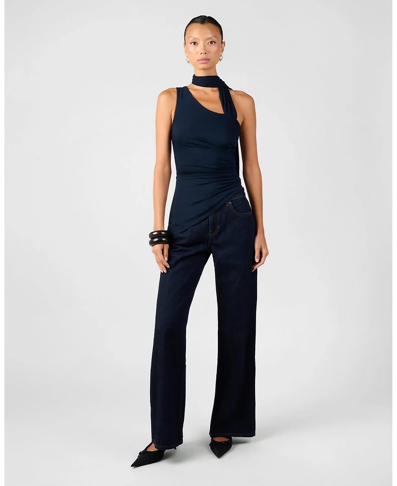 WeWoreWhat Women's One Shoulder Draped Top