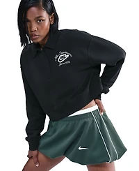 Nike Women's Phoenix Fleece Loose Collared Top