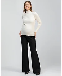 Pietro Brunelli Maternity Black Tailored Robin Trousers with Stretch Waistband