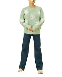 Yumi Women's Crochet Flower Knit Sweater