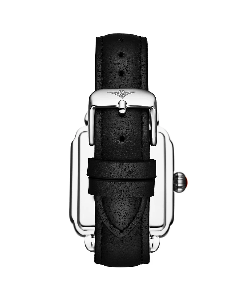 Elegant Women s Rectangular 35×47mm Dress Watch – Model 4060L.1, Silver Case, Black Leather Strap, Crystal Bezel