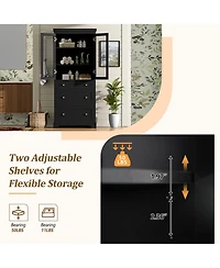 Lovmor 70inch Modern High Freestanding Tall Bathroom Cabinet for Bathroom Living Room Kitchen Storage