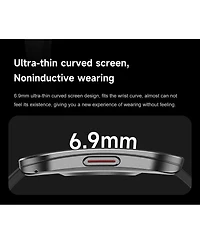 Ruxing Smart 1.85" Amoled Curved Screen Smart Watch Multifunctional With Bluetooth Voice Calling, Health, Sport Modes, IP68 for Women Men