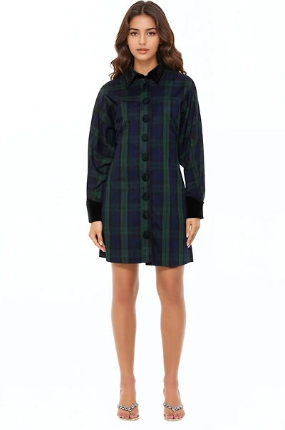 Alexia Admor Women's Velvette Plaid Dress