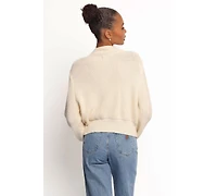 Petal and Pup Women's Kourtney Zip Cardigan - Cream