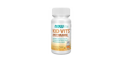 Now Foods Kid Vits Juicy Orange Chewable Tablets, 60 Lozenges