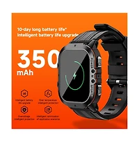 Ruxing Smart 1.96'' Amoled Hd Large Screen Smart Watch For Men With Movement Call, Heart rate Blood oxygen Blood pressure monitoring, 1ATM