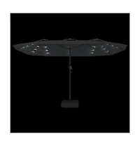 Garden Parasol Anthracite Polyester, Powder-Coated Iron