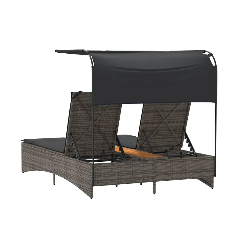 Patio Double Sun Lounger Gray